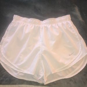 White Nike Running Shorts